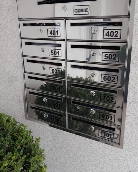 51 caixa de correio em inox para condominio @valeinox