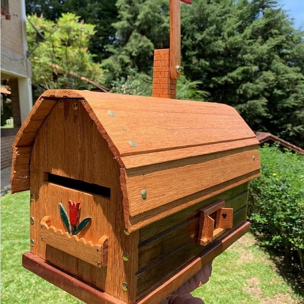 59 modelo de caixa de correio de madeira para jardim @oficinadotiogenaldo