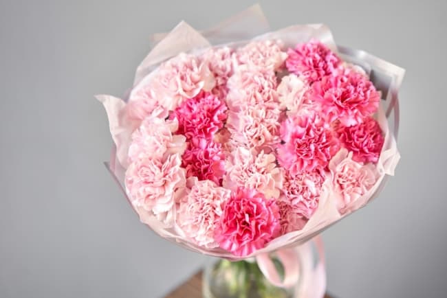 8 arranjo de flores rosa de cravo Proflowers
