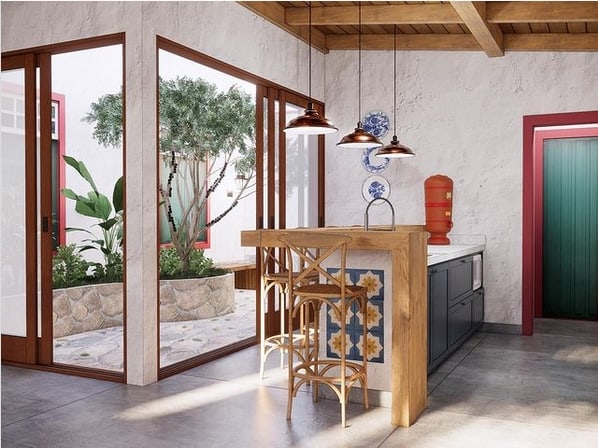 15 cozinha rustica com esquadrias de madeira @malhaarquitetura