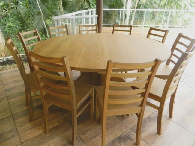 28 mesa de madeira Itauba Bressanini Madeiras
