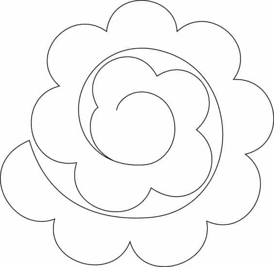46 molde de flor em espiral Pinterest