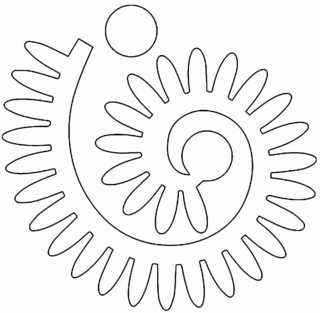 51 modelo de molde em espiral para flor Pinterest