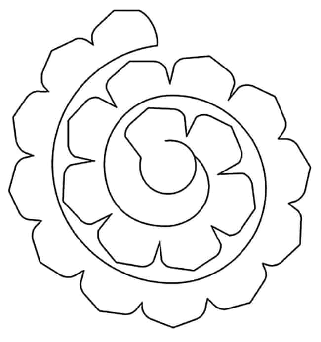 53 molde de flor espiral feltro Casablog
