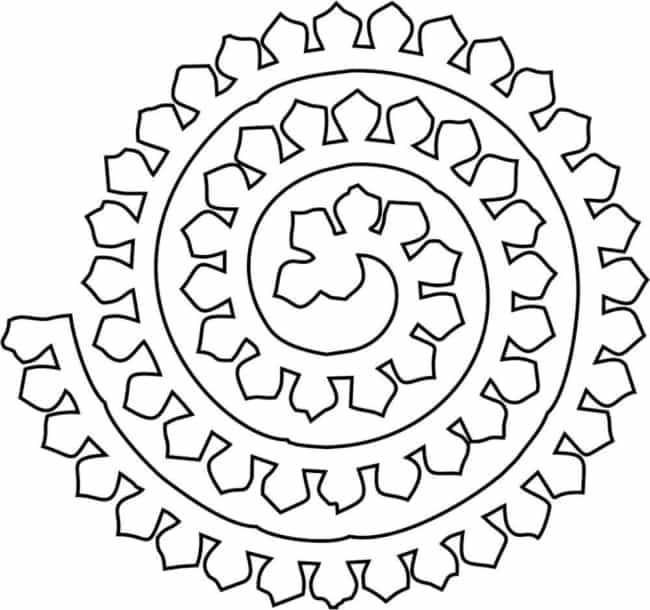 60 molde espiral de flor Pinterest