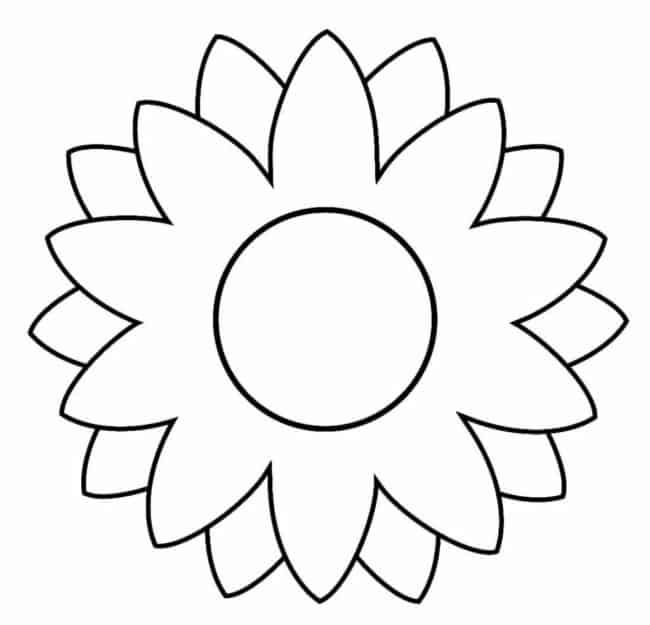 7 molde simples de flor de girassol Casablog