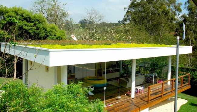 8 casa com laje e telhado verde Instituto Cidade Jardim