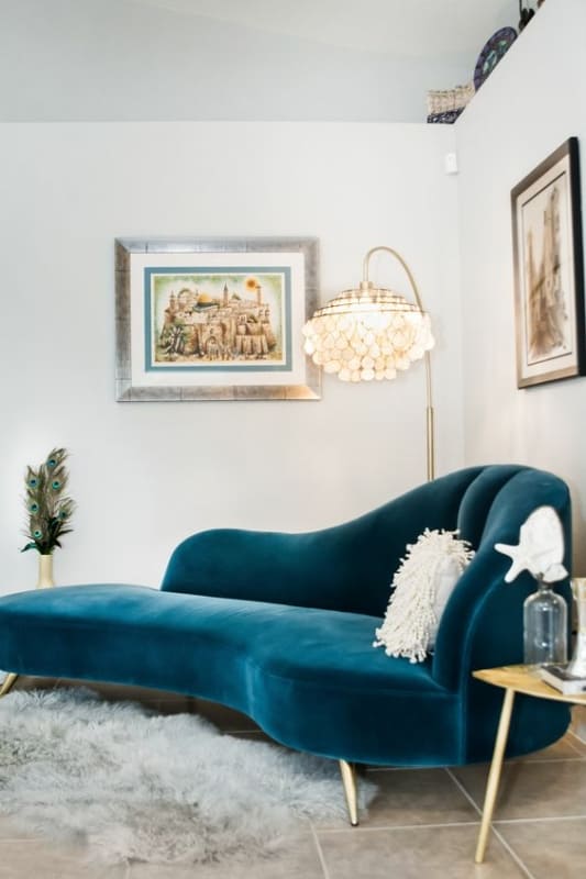 sofa diva azul escuro