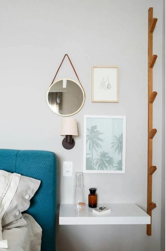 24 quarto com cabideiro moderno de madeira Pinterest