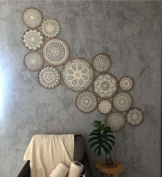 4 parede decorada com mandalas Pinterest