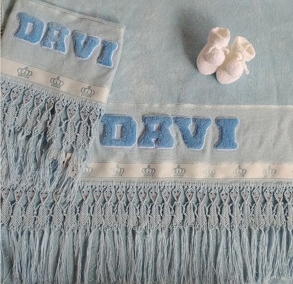 11 toalha personalizada com ponto russo @artesdalayla