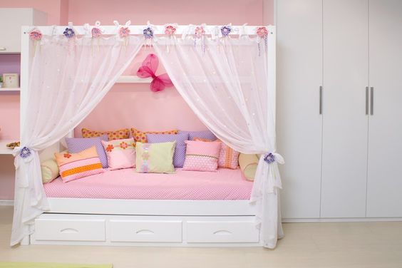 16 modelo de cama infantil com dossel Pinterest