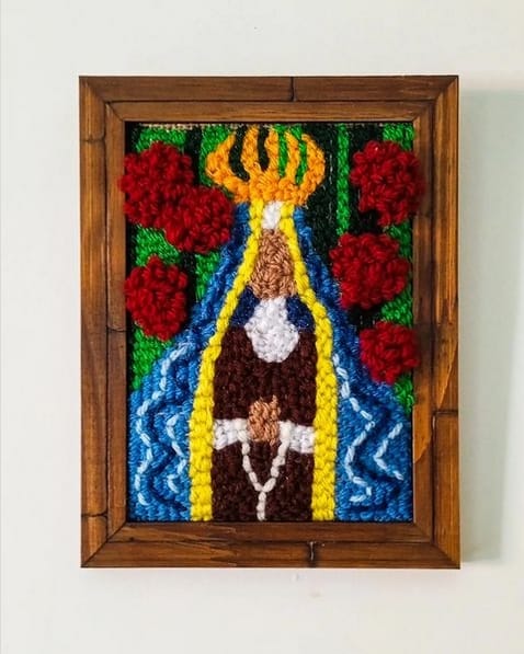 26 quadro religioso com bordado russo @novelo atelie