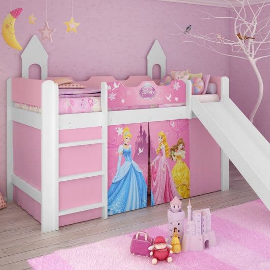 32 cama de princesas com escorregador Pinterest