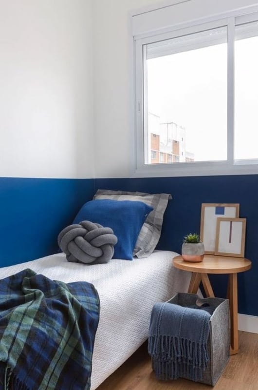 33 decoracao simples de quarto masculino azul Pinterest
