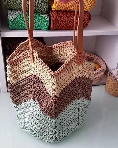 35 bolsa colorida de croche @arte telie