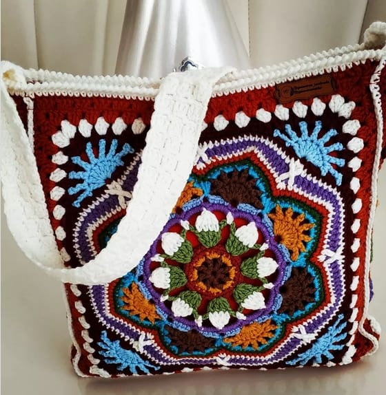 36 bolsa colorida em croche @yasemincetakilar