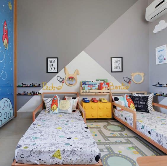 4 quarto infantil com camas montessorianas Pinterest