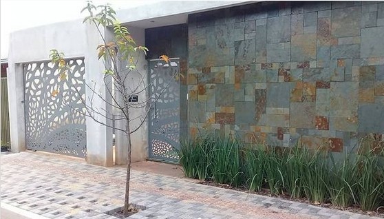 59 fachada com mosaico de ardosia ferrugem @casadaardosia