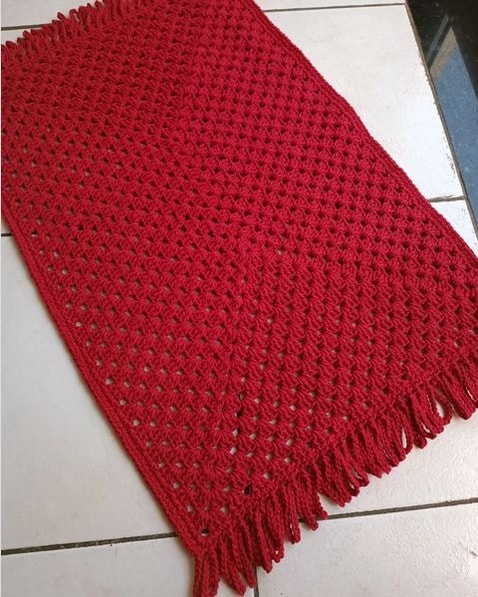 6 tapete vermelho de croche @sanyrodriguesss