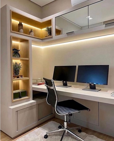 62 home office moderno com moveis planejados @arq designer