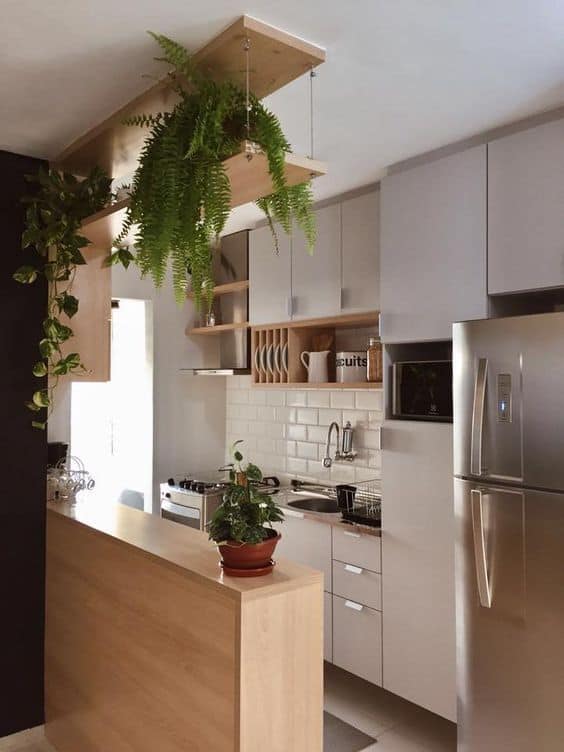 28 cozinha decorada com vasos de plantas Pinterest
