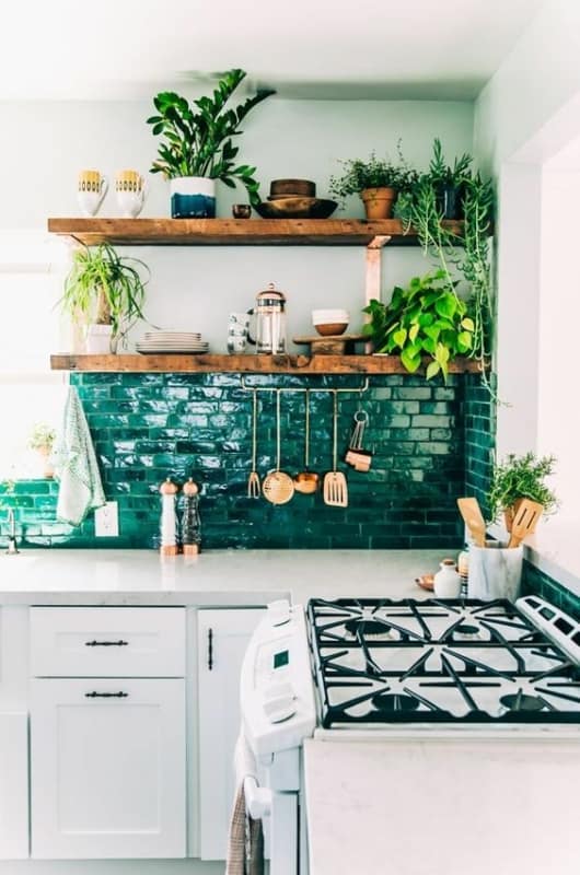 30 cozinha decorada com plantas Pinterest