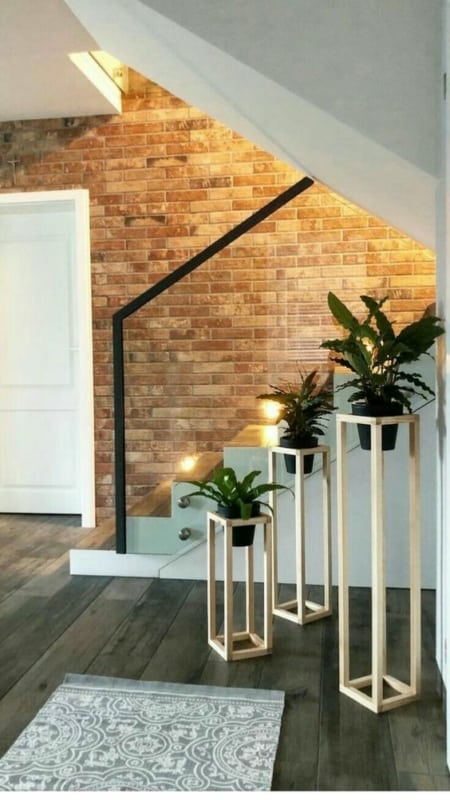 4 suportes de plantas em madeira Pinterest