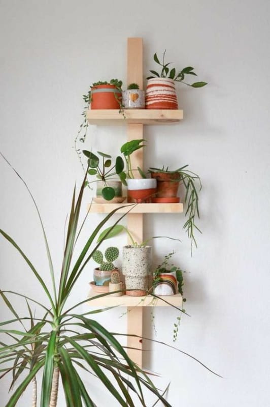 49 modelo de suporte de parede em madeira para plantas Pinterest