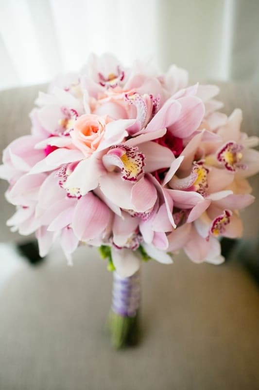 11 buque de orquideas rosa claro Pinterest