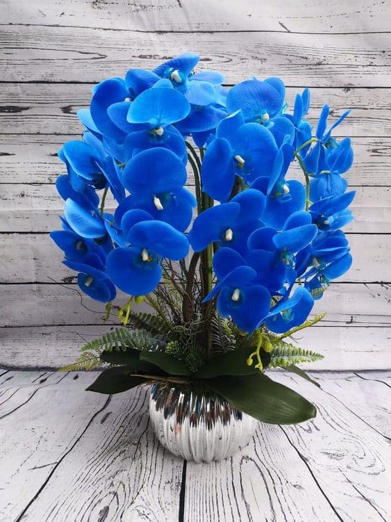 27 orquidea artificial azul royal Pinterest