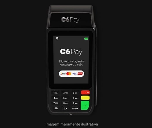 4 maquininha C6 Pay Essencial C6 Bank