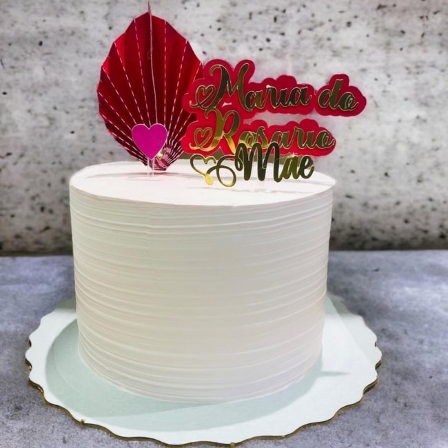 41 bolo aniversario simples mae @helen santos bolos