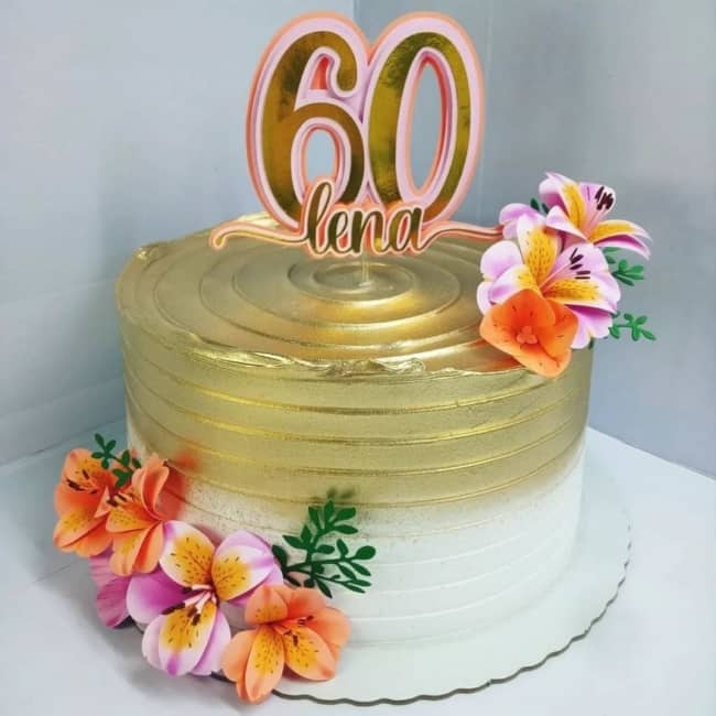 55 bolo para aniversario 60 anos @katiana pastorini