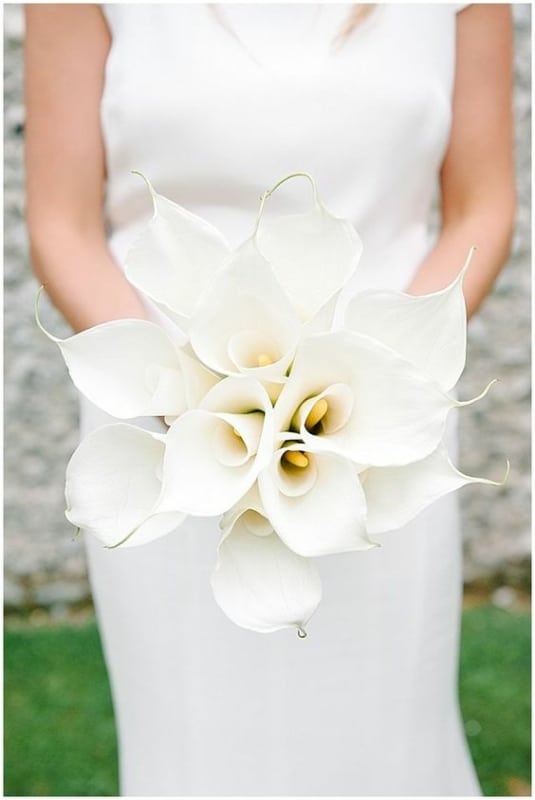 6 buque de noiva de flores brancas Pinterest
