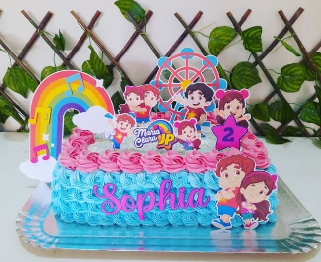 64 bolo quadrado para aniversario infantil @gislainekitfesta