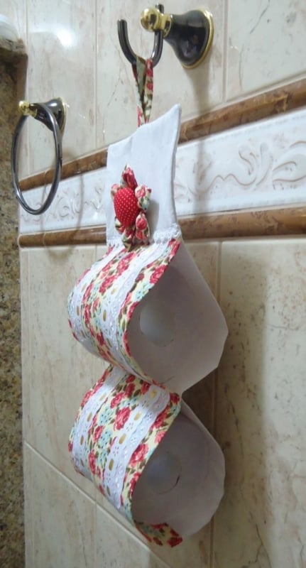 porta-papel higiênico de tecido