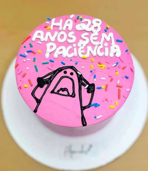bento cake para namorado rosa