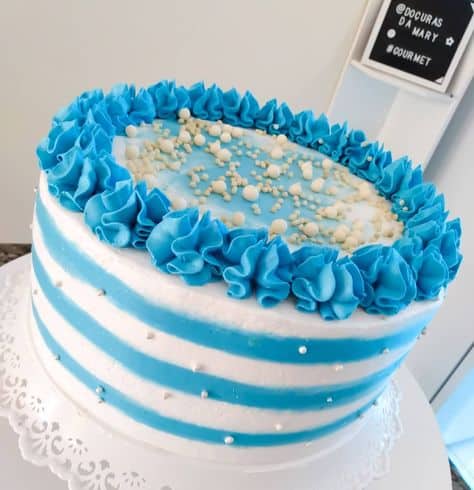 lindo bolo azul