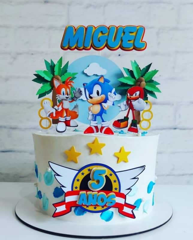 17 bolo de aniversario Sonic @casa de doce