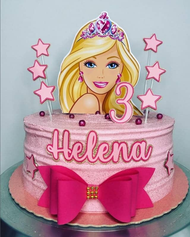 Bolo de Aniversário da Barbie - 90 ideias lindíssimas para você se inspirar