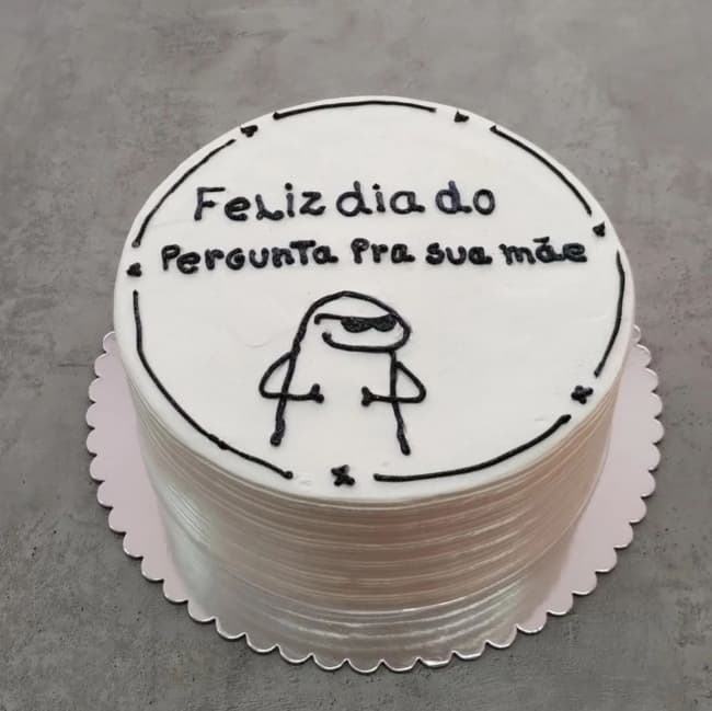 31 mini bolo com frase pai @atelie michelle brasil