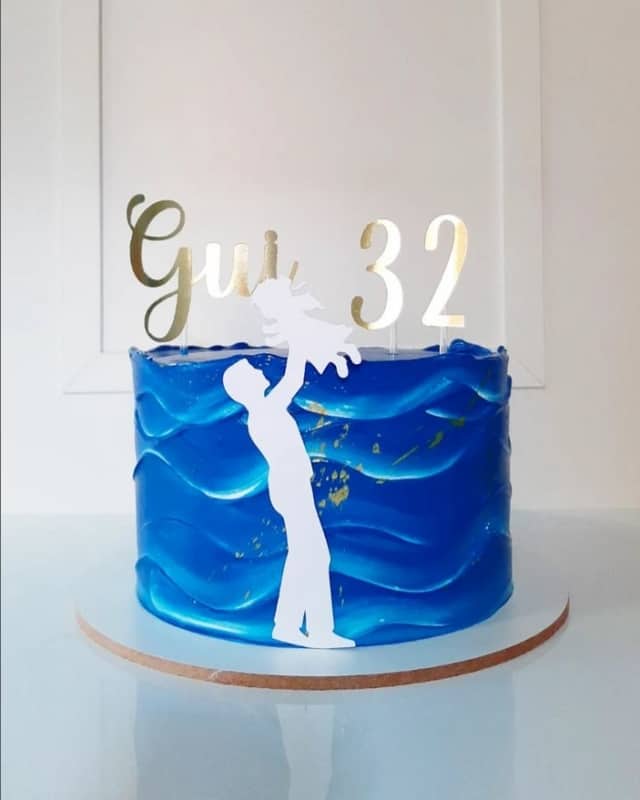 36 bolo de aniversario azul para pai @mah tome