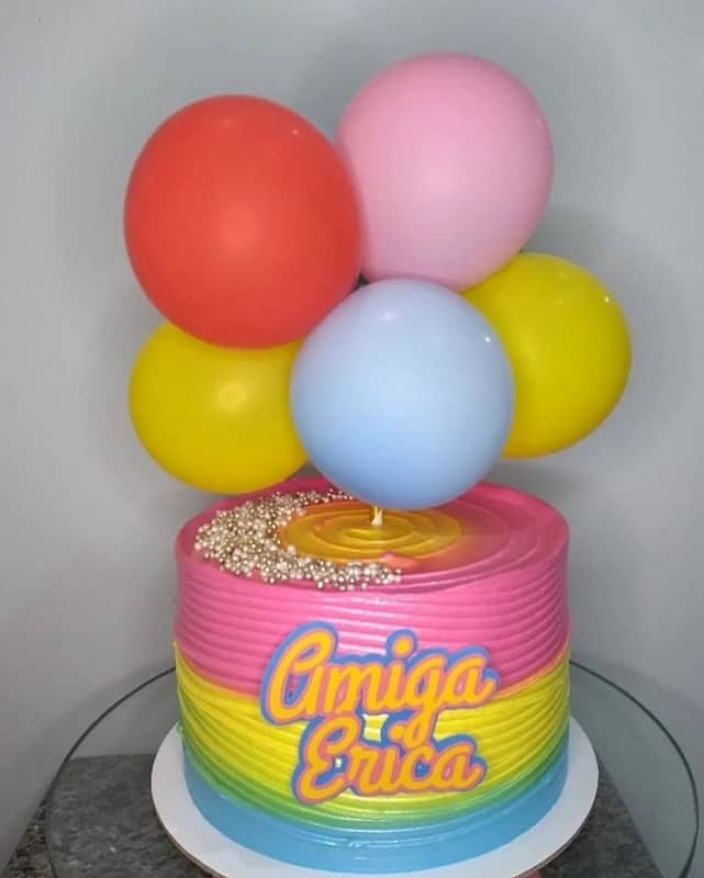 41 bolo de aniversario colorido amiga @annycakes22