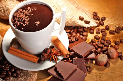 café com chocolate