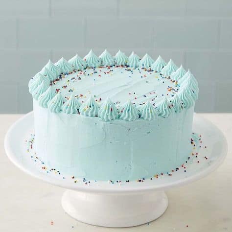 bolo azul de chantilly