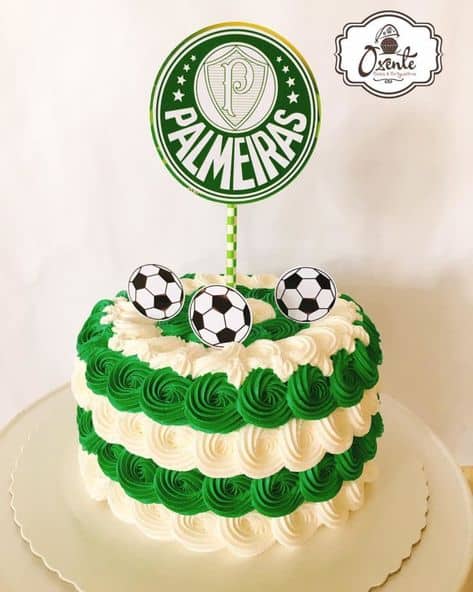 bolo de futebol chantilly Palmeiras