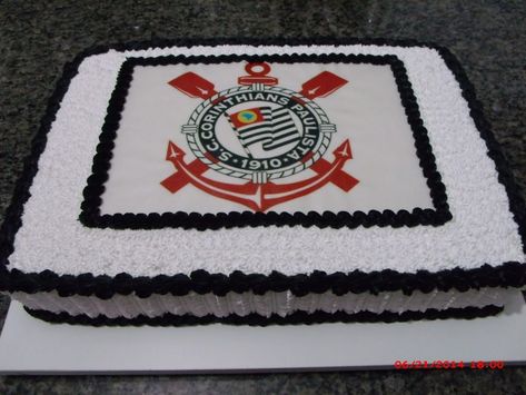 bolo de futebol chantilly do Corinthians