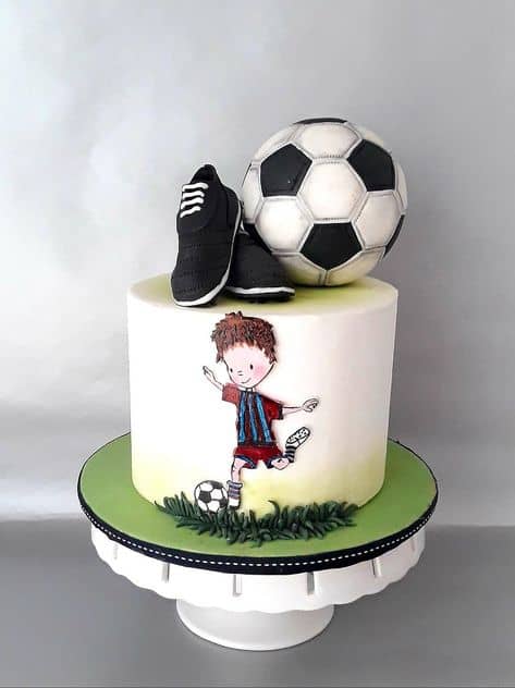 bolo de futebol infantil redondo lindo