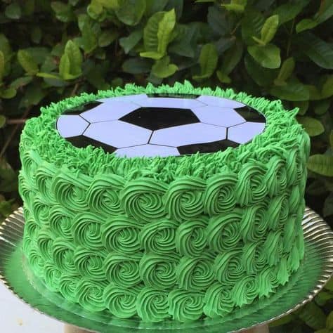 bolo de futebol infantil redondo